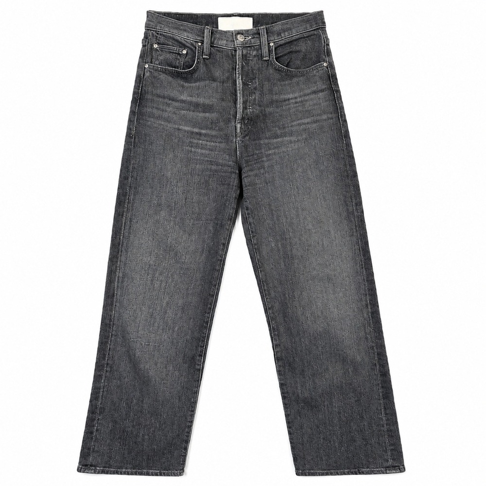 MOTHER The Rambler Ankle Jeans 28 Uncommon Ground Gray High Rise Wide Leg